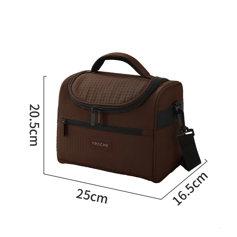 Tote Cooler Lunch Bags Portable Outdoor Picnic Office School Insulation Bag with Shoulder Strap 250408