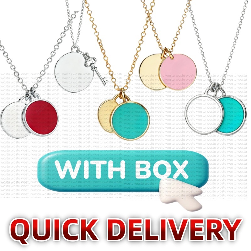 Necklace designer necklaces with box red blue pink heart pendant necklace for women classic necklace 925 silver hearts beads chains Luxury jewelry gifts