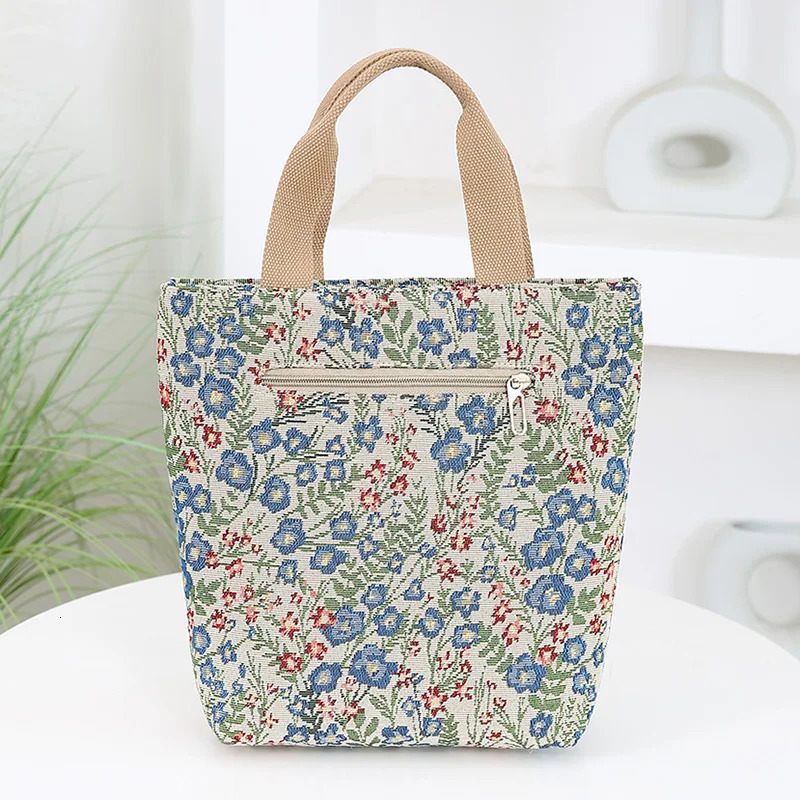 Knitted Jacquard Fabric Large Capacity Handbag Bucket style Portable Storage Bag Outward Mothers Daily Clothing 250401