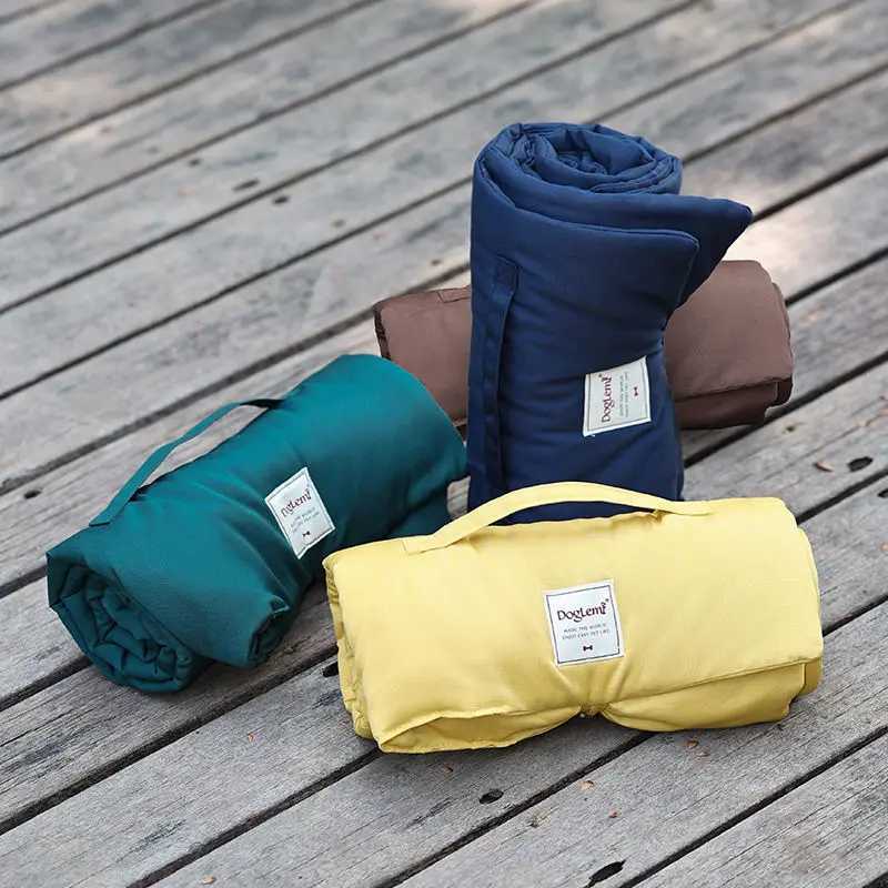 Portable pet mat foldable pet supplies waterproof dog bed with storage bag easy to clean dog house outdoor camping Y250407