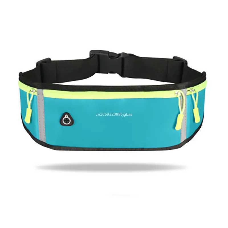 Mens sports running phone case waist bag waterproof and comfortable bicycle running bag safety reflective tape sports belt Z250407