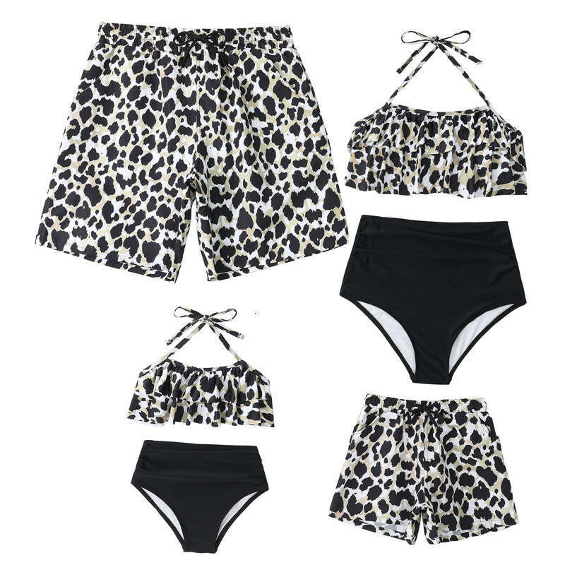 New Hi Fish beach parent-child bikini, children's mother daughter swimsuit, 2025 new style, chic and elegant clothing