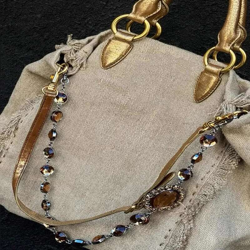 Tassel Bead Decoration Tote Bag For Women Designer Handbag Purse 2025 New In Fashion Personality Large Capacity Shoulder