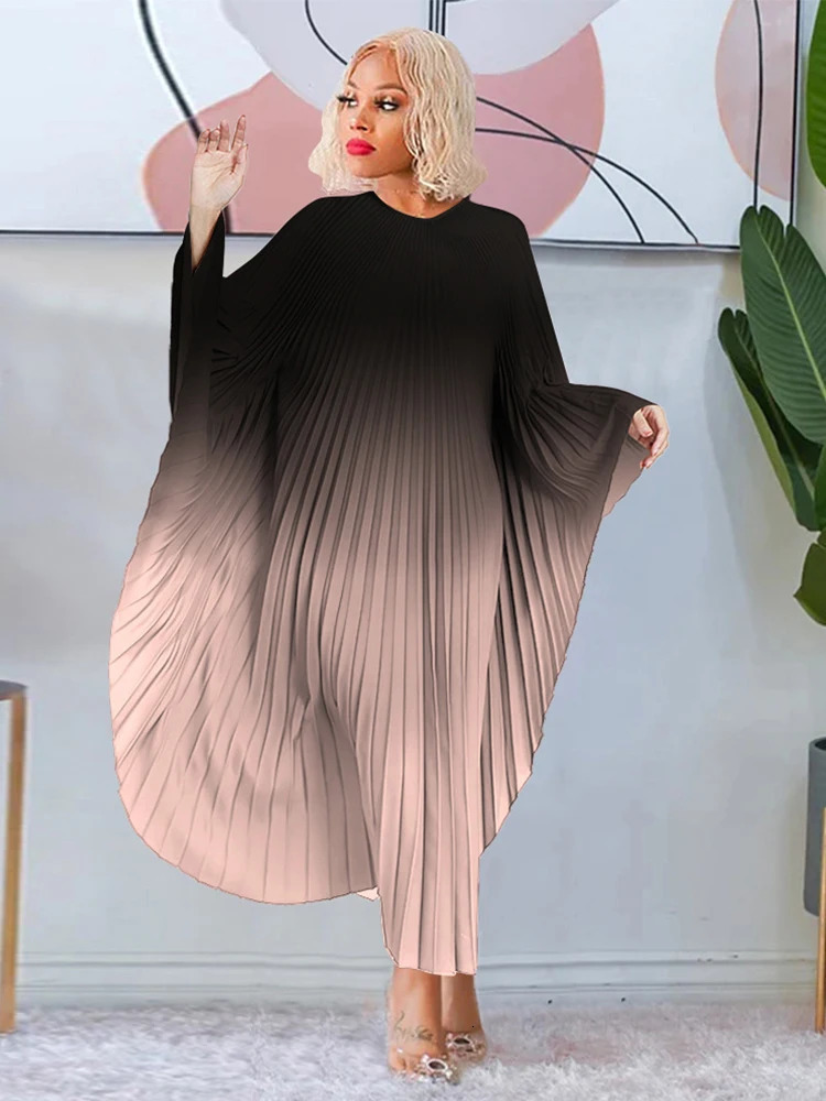 Elegant and beautiful womens party dress batwing pleated loose sexy plus size 4xl wholesale direct 250401