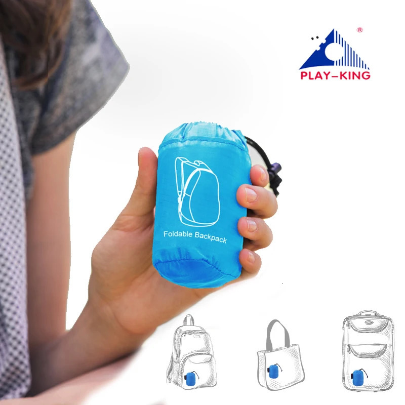PLAYKING Lightweight Nylon Foldable Men Backpack Waterproof Mini Travel Pack Women Bag For Mochila Feminina For Camping 250407