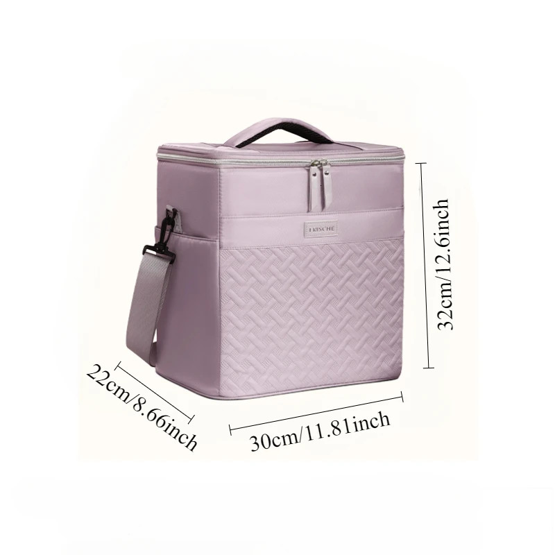 Womens portable lunch bag large doublelayer box suitable for work insulation and leak proof 250401