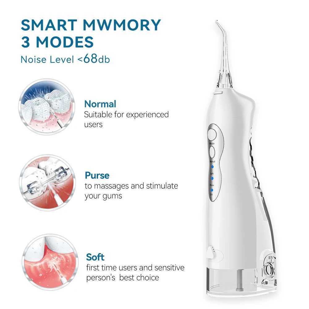 Oral irrigator USB charging sink home travel gift portable dental spray water tank waterproof 5 nozzles M250408