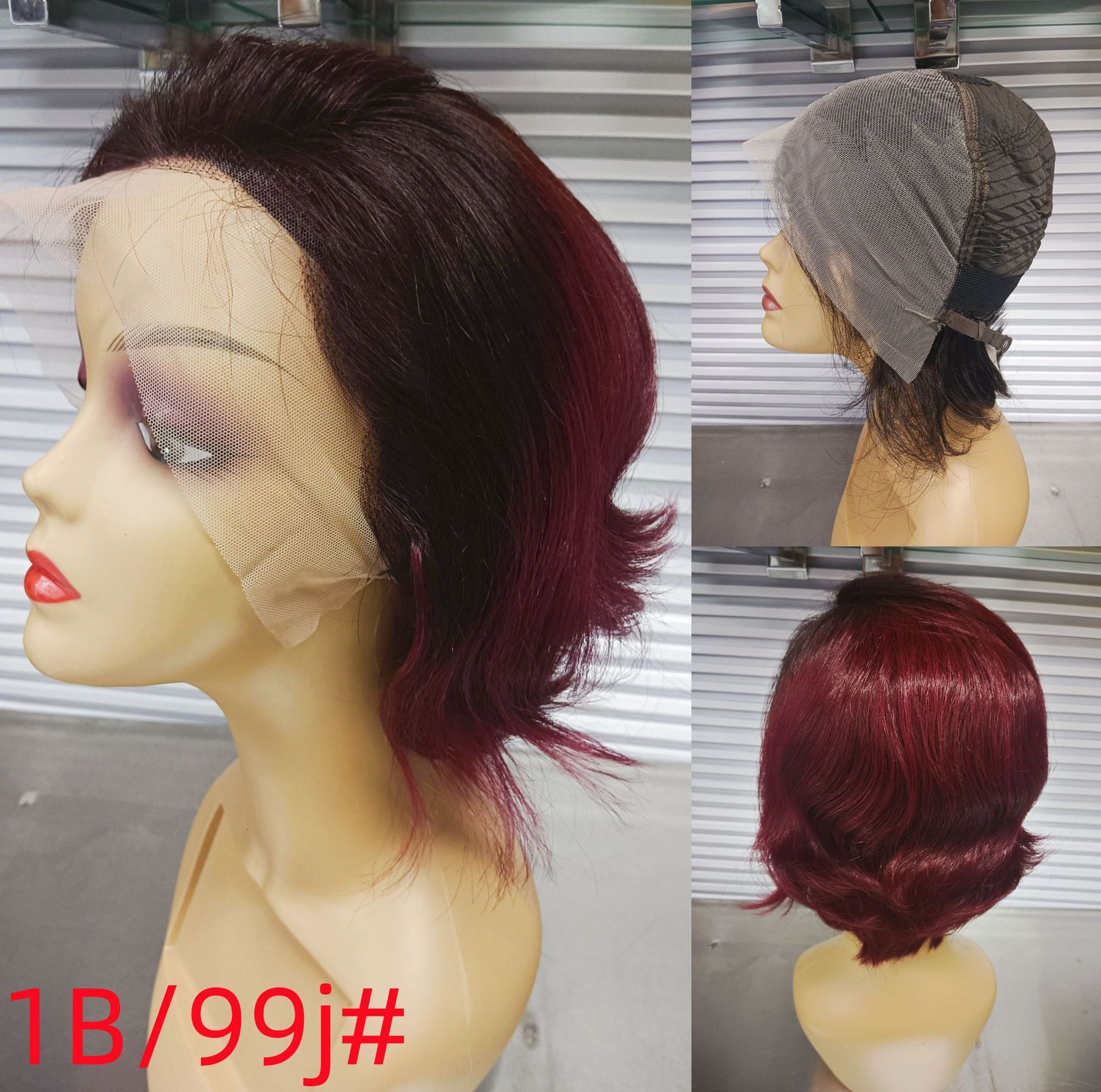 12A E Wave Bob 13*4Frontal Lace Brazilian Human Hair 200