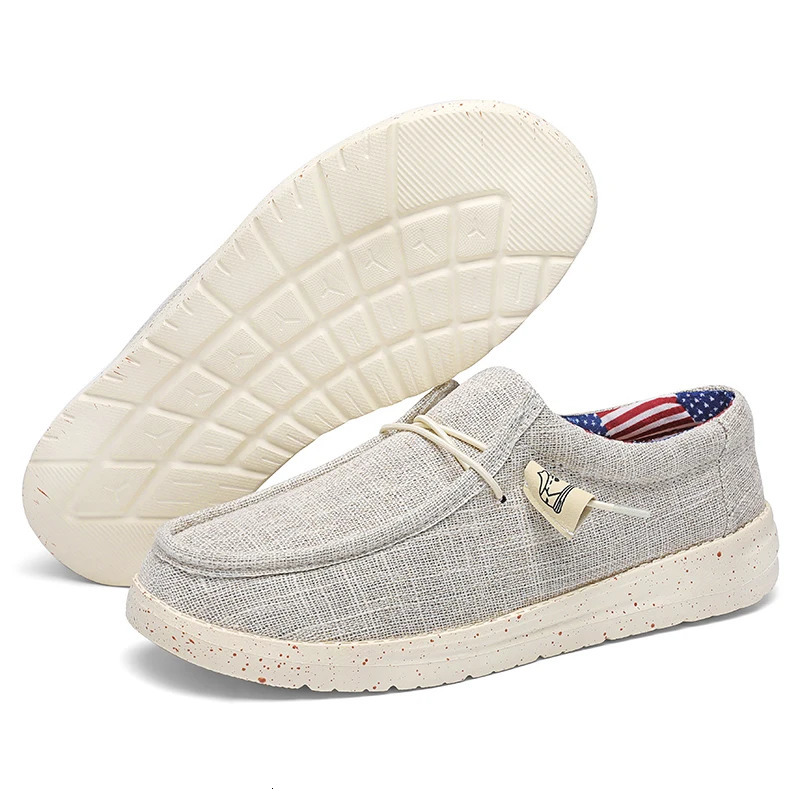 Mens Canvas Shoes Summer Breathable Slip-On Loafers Mens Casual Sports Shoes for Wide Feet Large Size Mens Shoes 4647 251107