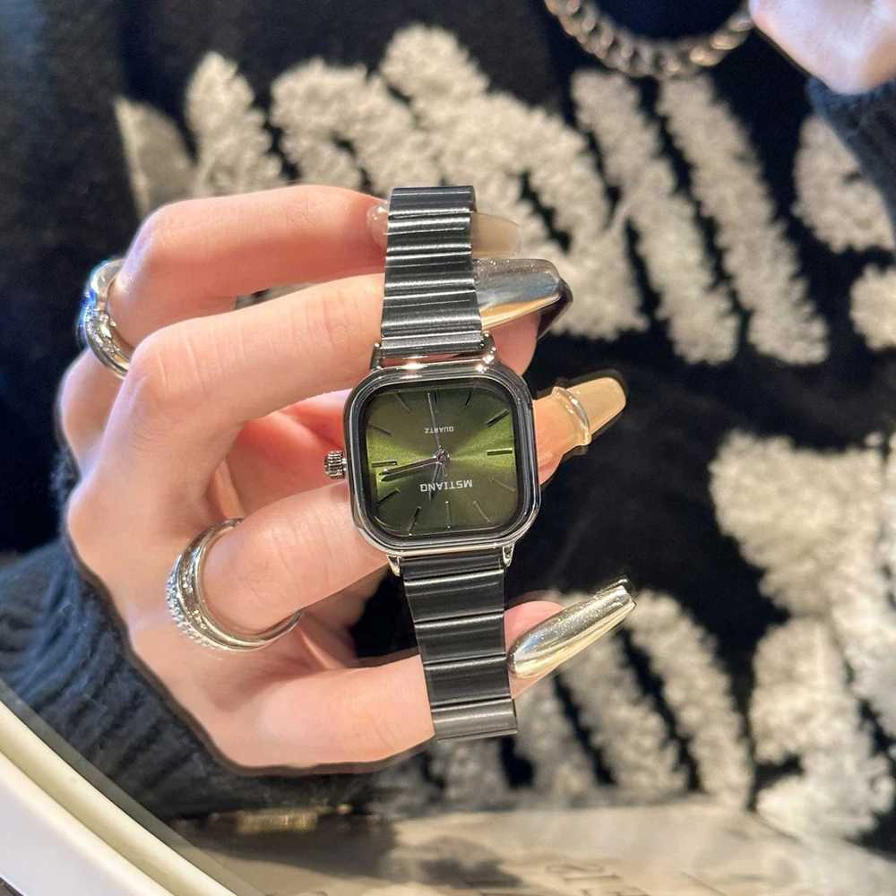 Hot selling luxury brand black womens watch fashion quartz watch womens adjustable stainless steel strap watch Reloj MujerT250408