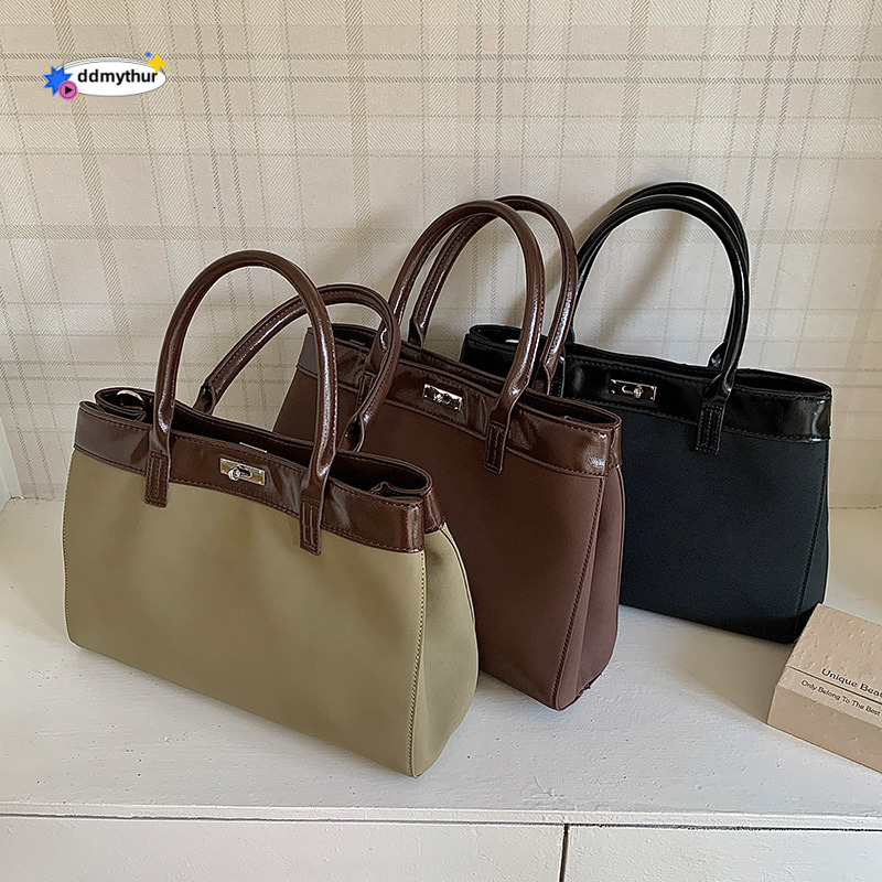 Korean niche hand-held Kelly for women's autumn and winter 2024 new fashionable commuting bag, single shoulder crossbody bag