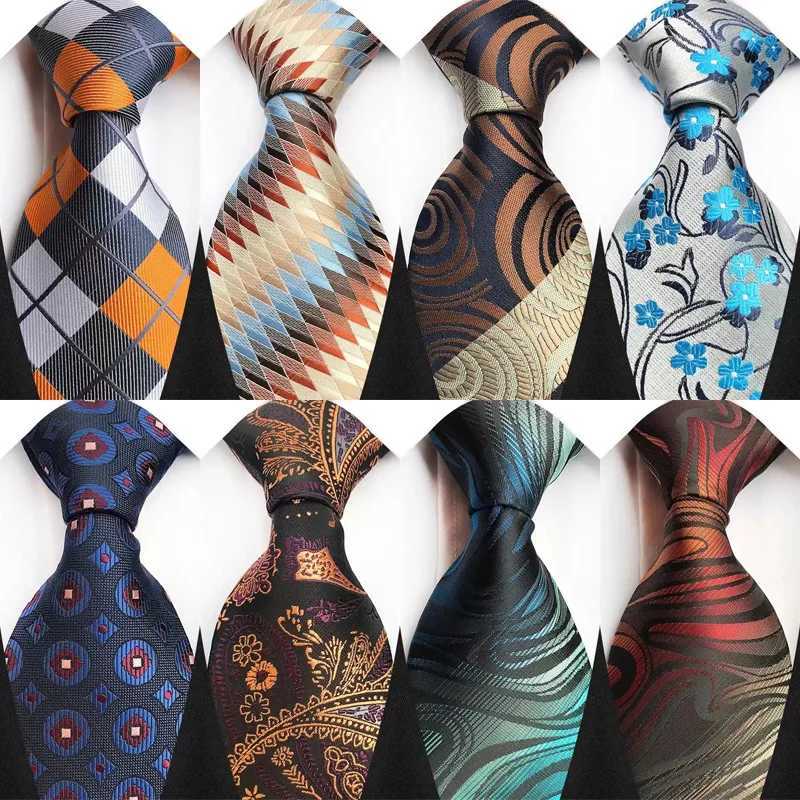 New Mens Classic Floral Tie Luxury Stripe 8cm Jacquard Neck Tie Necktie For Men Business Wedding Party Daily Wear Accessory X250407