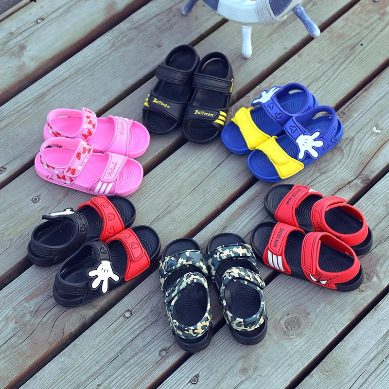 Summer Kid Shoes Boy Sandals Outdoor Casual Sandals Parent-child Baby Play Flat Bottom Breathable Child Sports Beach Sandals 250408