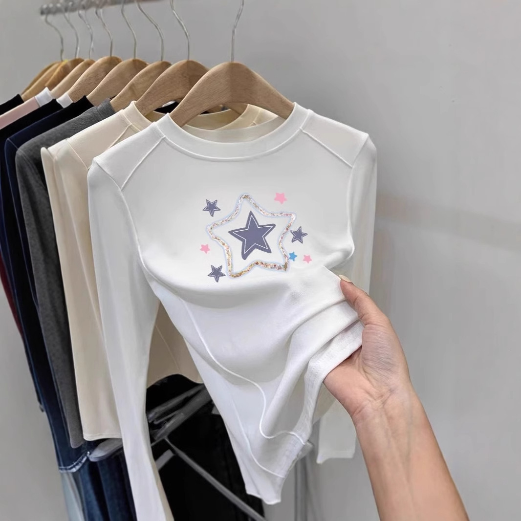 Ddmyshoesvip Girls Long Sleeved German Velvet Base Shirt New Cartoon T Shirt Short Style Medium And Large Children S Western Style Warm Top