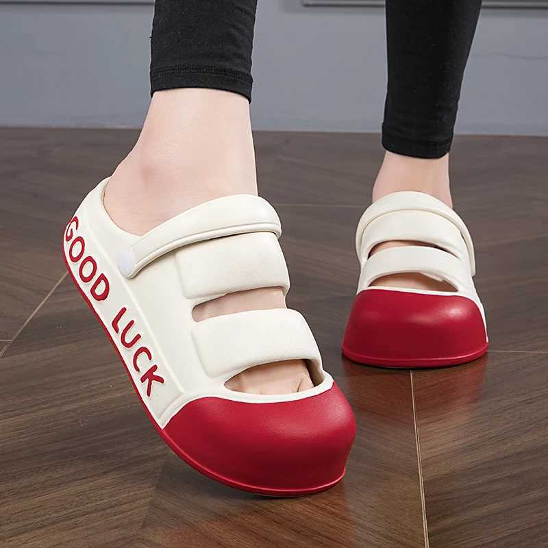Summer womens slippers EVA platform outdoor beach sandals garden shoes mixed color comfortable indoor womens shoesXJ250407