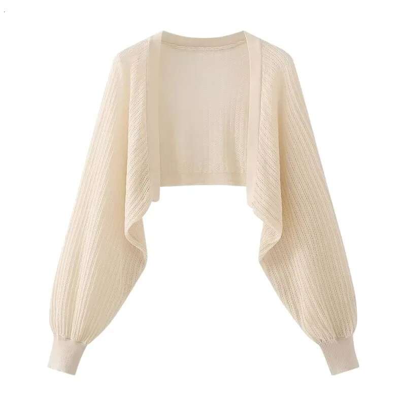 French Ice Silk Knitted Sun-Proof Cardigan Top Women's Summer Thin Jacket Waistcoat Suspender Skirt Shawl Outer Match Blouse