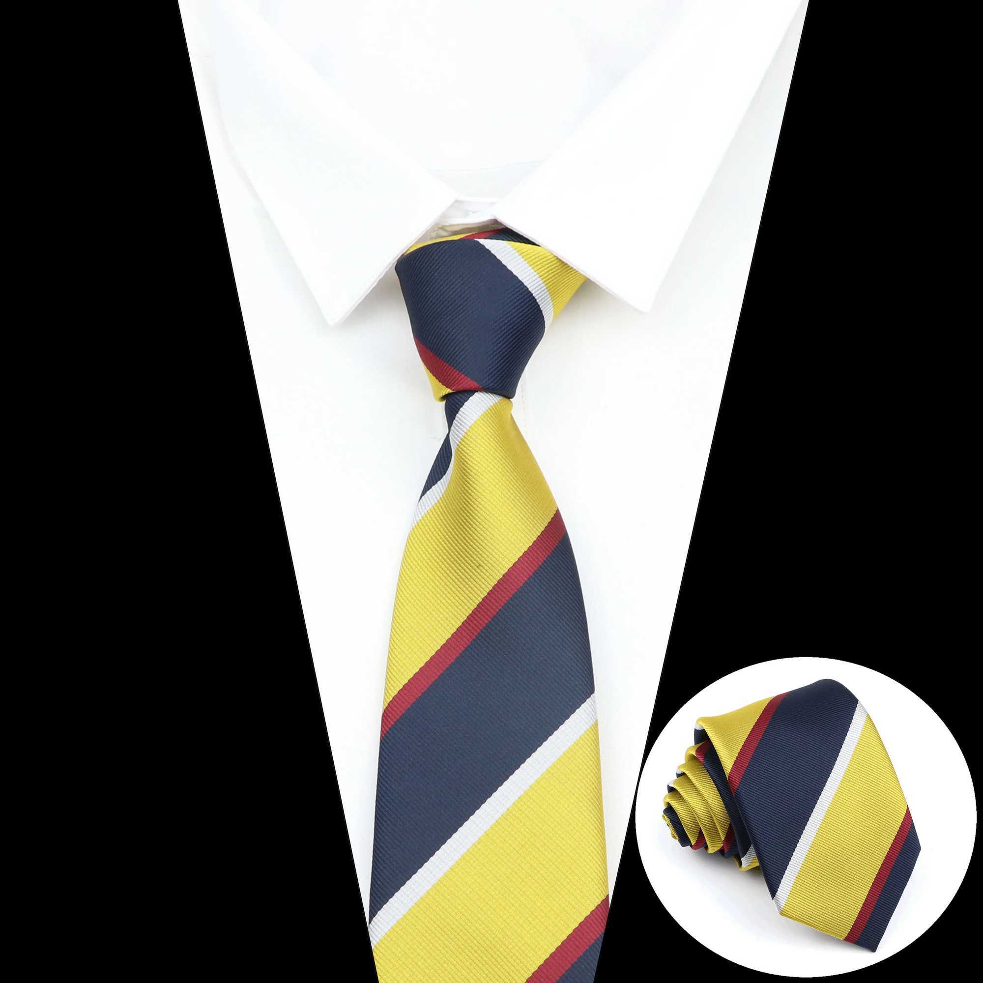 Brand New Mens Tie Red Blue w Striped Plaid Jacquard Necktie Daily Wear Accessories Cravat Wedding Party Gift For A Man X250407
