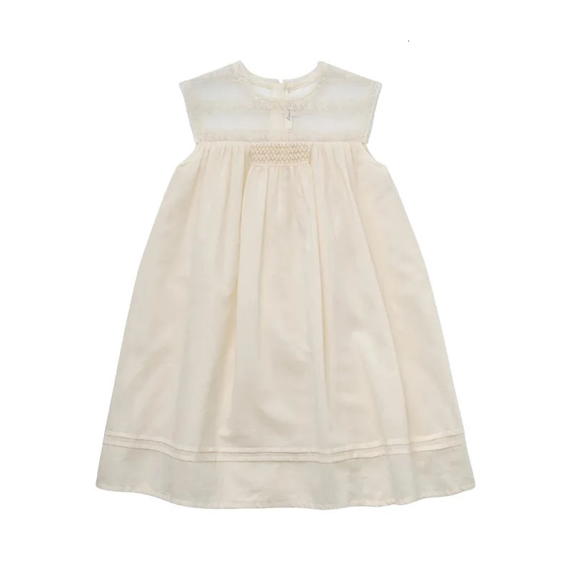 Arrival 2025 Summer Princess Dress For Baby Girls Korean Cotton Short Sleeve Skirts Childrens Clothings Ages 3-12 Years 250408