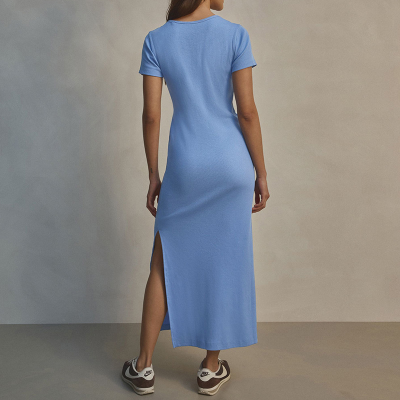 G2170 High quality retro temperament slim fit pullover hip skirt knitted dress processing custom women's skirt
