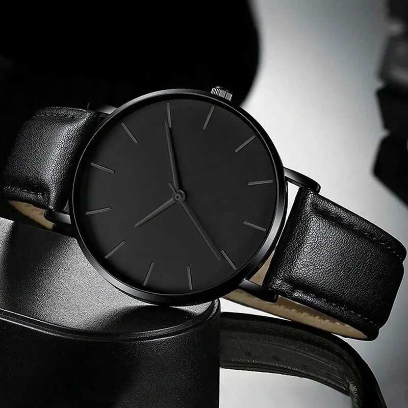5-piece set of fashionable mens sports watches mens business quartz watches luxury leather bracelets mens casual watches Y250407