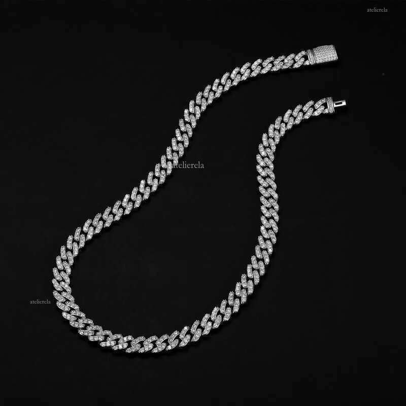 Hot Sale 8mm 10mm Pass Tester Sterg Sier Hip Hop Iced Out vvs Moissanite Dia Cuban k Chain Gold Rock