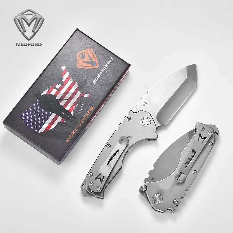 Medford-D2 Steel Heavy Duty Folding Wilderness Camping Hunting Self-Defense Emergency Rescue Tool S Fruit Knife