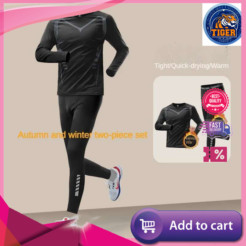 Ddmytiger Ddmytiger China Domestic Men S Autumn Winter Quick Dry Thermal Track Set High Stretch Fleece Ed Running Cycg Fiess Motorbike Skiing Wear