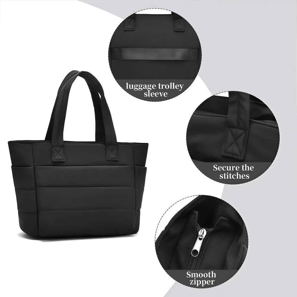 Women s Large Capacity Solid Color Tote Bag Versatile Handbag For Commuter Work Student Class Shopping Bag Liu
