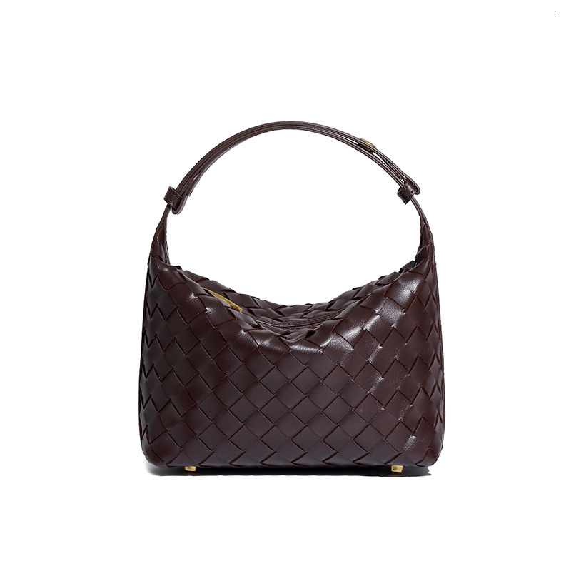 Handwoven Women's Stylish PU Leather Handbag Designer Shoulder Underarm Bag