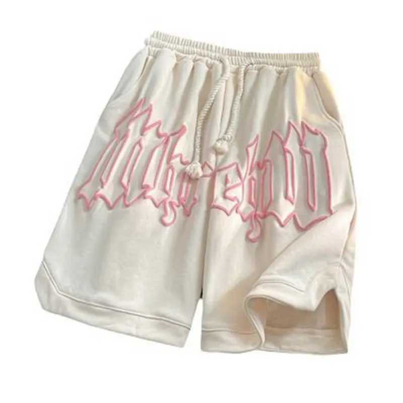 Leisure Y2k Summer Womens Gothic Letter Pants Harajuku Super Large Sports Shirt Korean Street Clothing Sports ShirtXJ250407