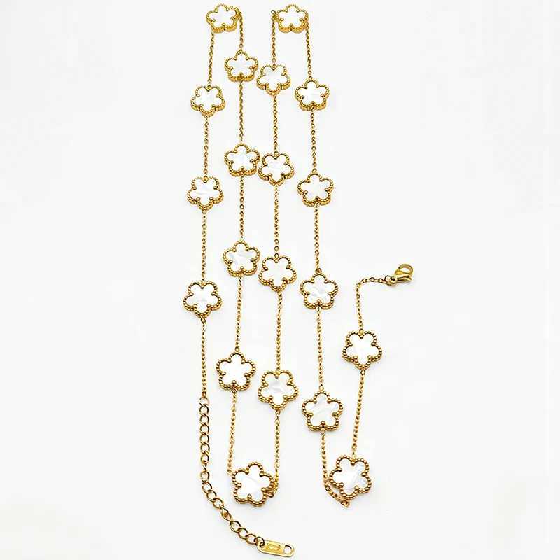 Sweater chain womens stainless steel necklace elegant womens necklace long necklace womens Christmas gift high-end jewelry Y250408