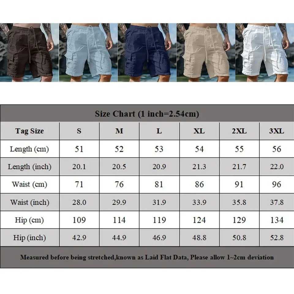 Mens loose cargo shorts with pockets fashionable beach streetwear sports and casual shorts running shortsXJ250407