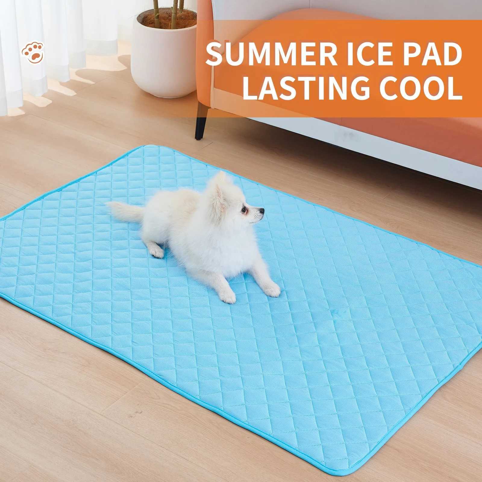 Dog cooling pad dog and cat pet cooling pad summer ice silk dog cooling pad and washable urine pad Y250407