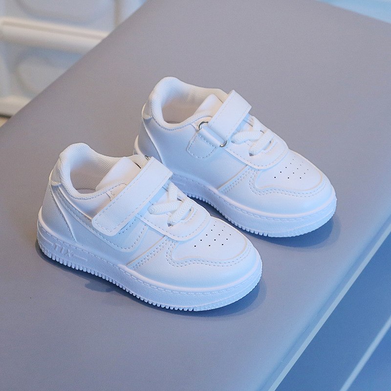 Toddler Baby Kids Fashion Design Walking Shoes Sneakers White Non-slip Casual Shoes Cutefeet Boys Girls Board Shoes Size 21 - 32 C0633