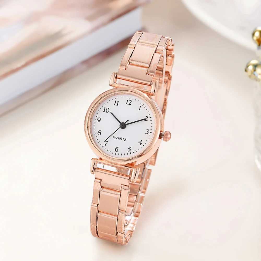 Fashion womens watch with small Arabic dial steel strap womens quartz watchT250408