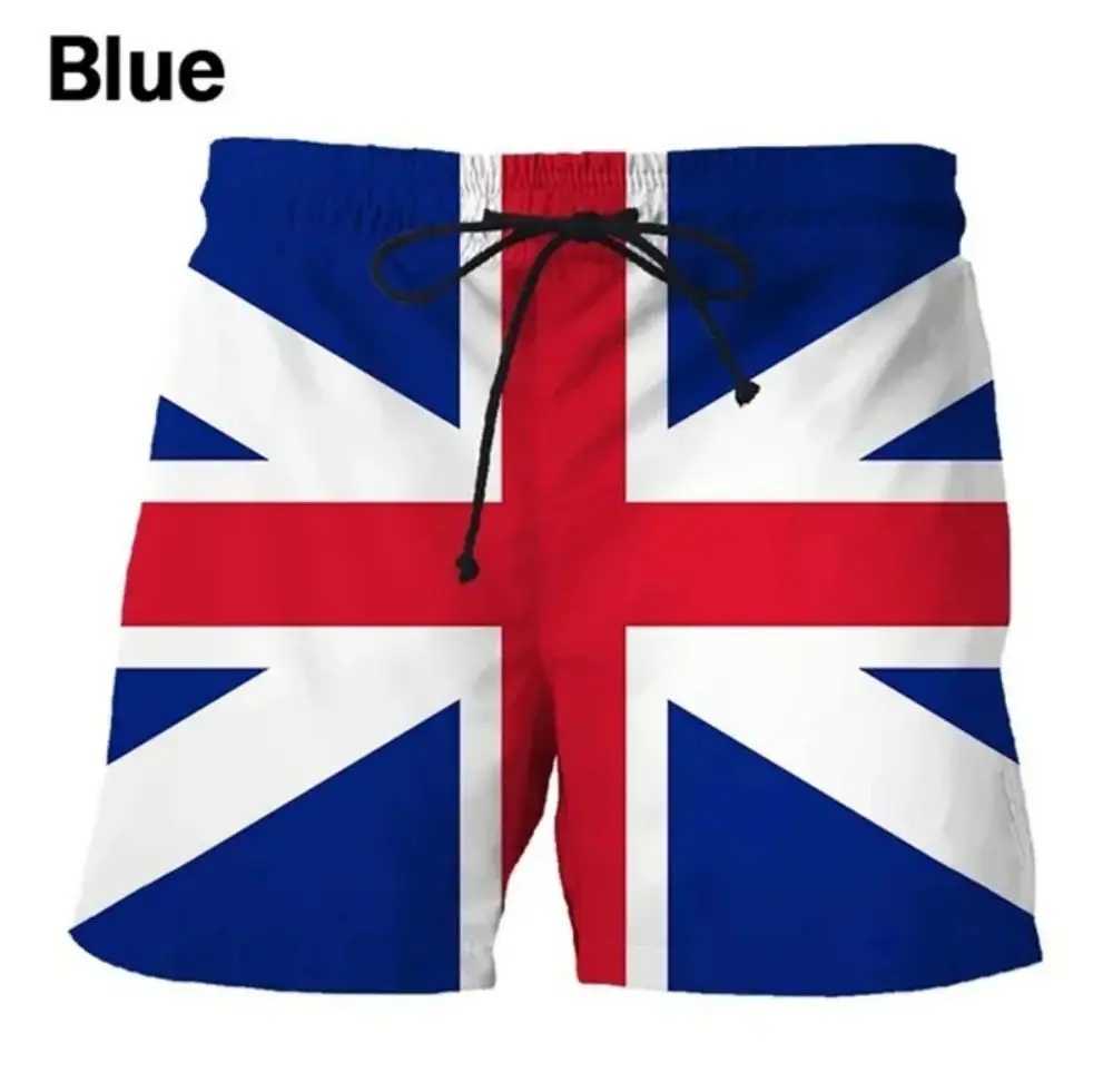 2024 German American and British flag beach shorts mens 3D printed swimming shorts Hawaiian swimming shorts childrens ice shortsXJ250407
