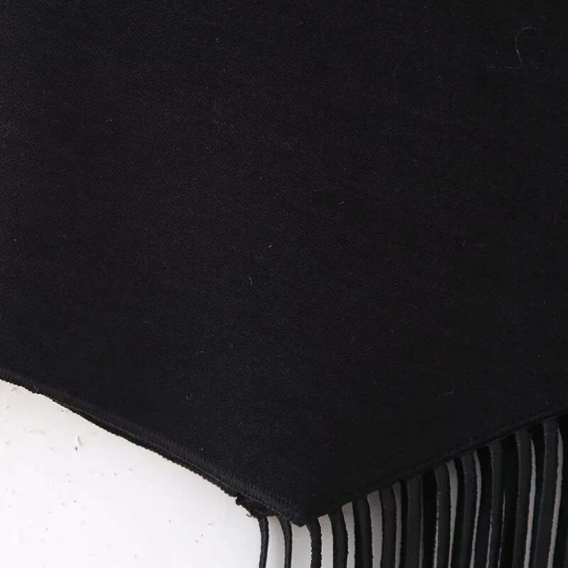 Laxsesu Tassel Pullovers For Women Sweater Stretch Knitted Sexy Top Summer 2024 New Strapless Fashion Black Jumpers Female