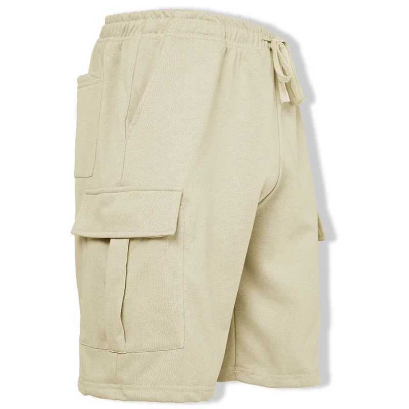 Mens casual sports shorts summer 8-color elastic solid color breathable fitness running training large-sized sportswearXJ250407