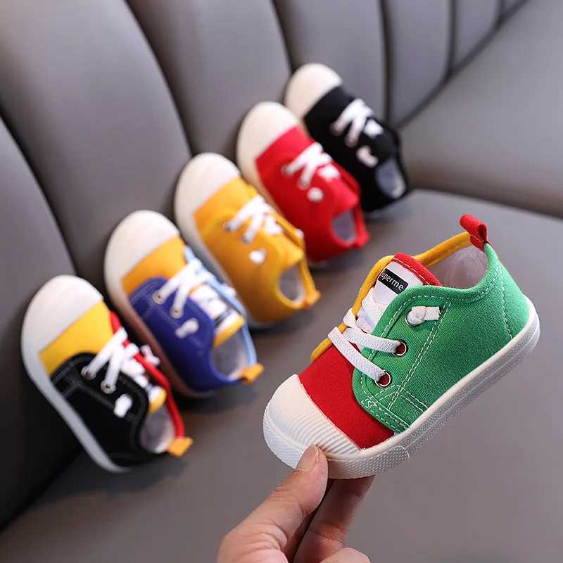 Boys canvas shoes sports shoes girls tennis shoes lace shoes childrens clothing yellow benches Zapato casual childrens canvas shoes W250407