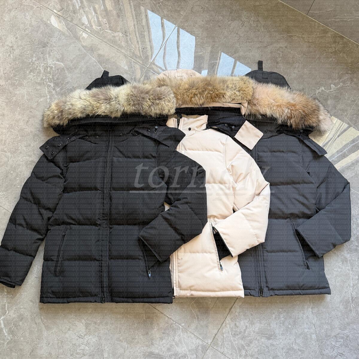 Canadian Women down Jackets Puffer Jackets Wolf fur jacket Winter Parka Coats Fur Outdoor Wyndham Windbreaker goosewomen Outerwear Luxury down jackets XS-2XL