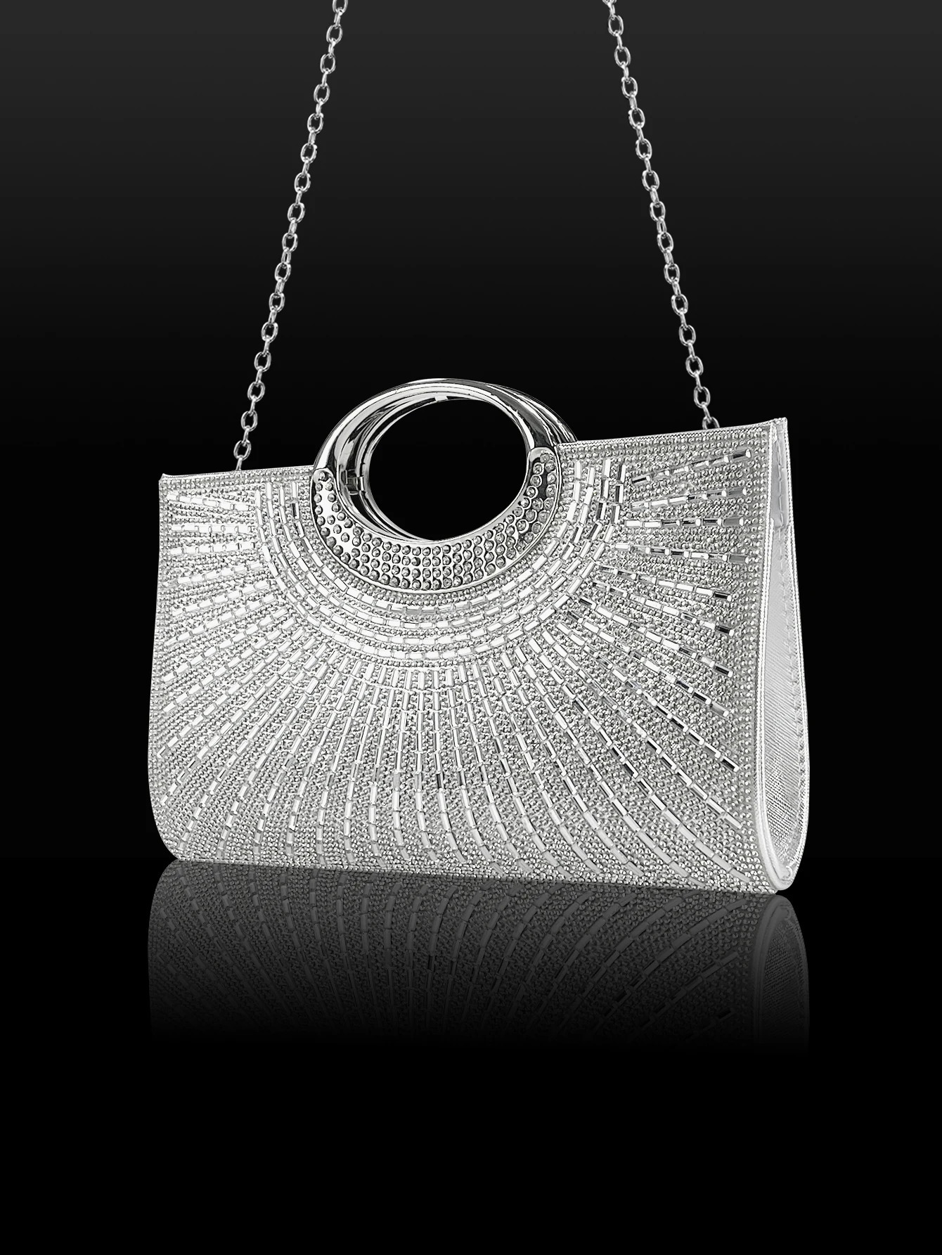 This ladys sparkling rhinestone party club is a perfect gift made with gorgeous pendant necklaces earrings and bracelets. 250402