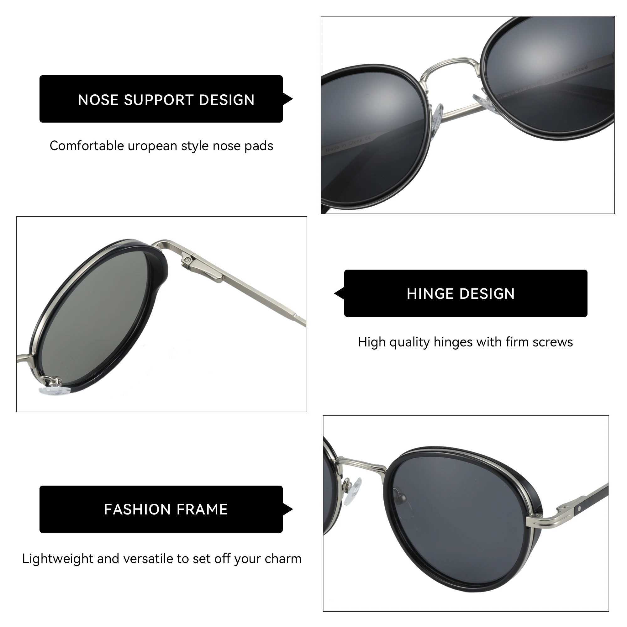ZENOTTIC Steampunk Sunglasses Round Polarized Mirror(01 color) Sun Glasses for Women Men Vintage shades UV400C250411