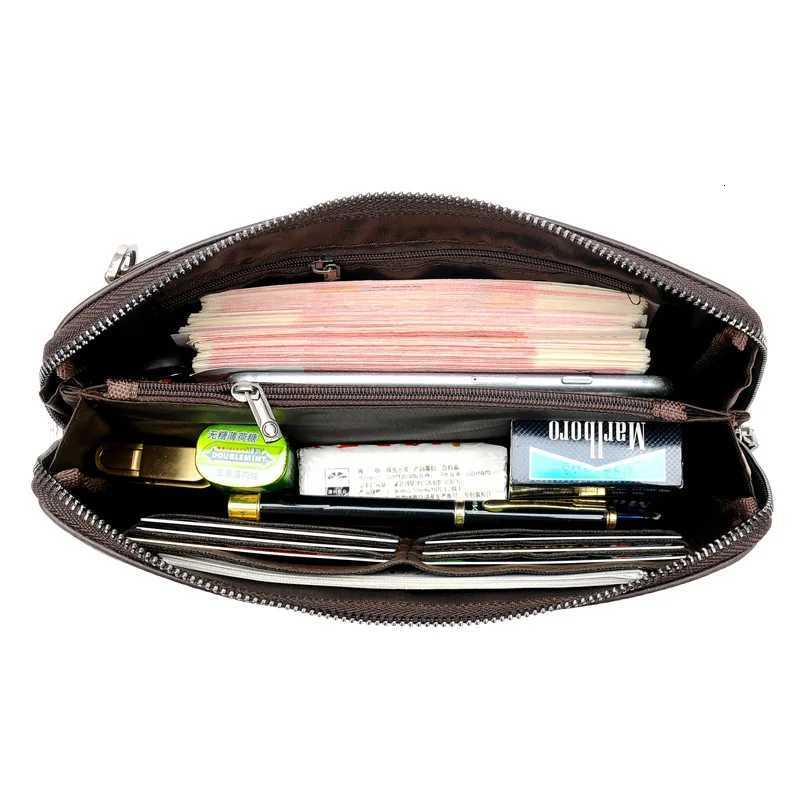 New Mens Long Business Wallet PU Leather Zipper Handbag Mobile Bag Money Organizer Fashionable Casual Clutch for Men H2511071