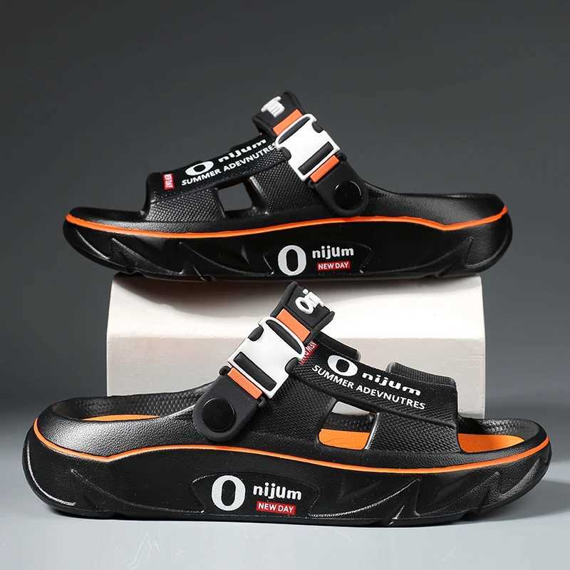 Mens summer slider new 2025 slider dual-use sandals EVA soft sole unisex mens outdoor walking beach shoesXJ250407