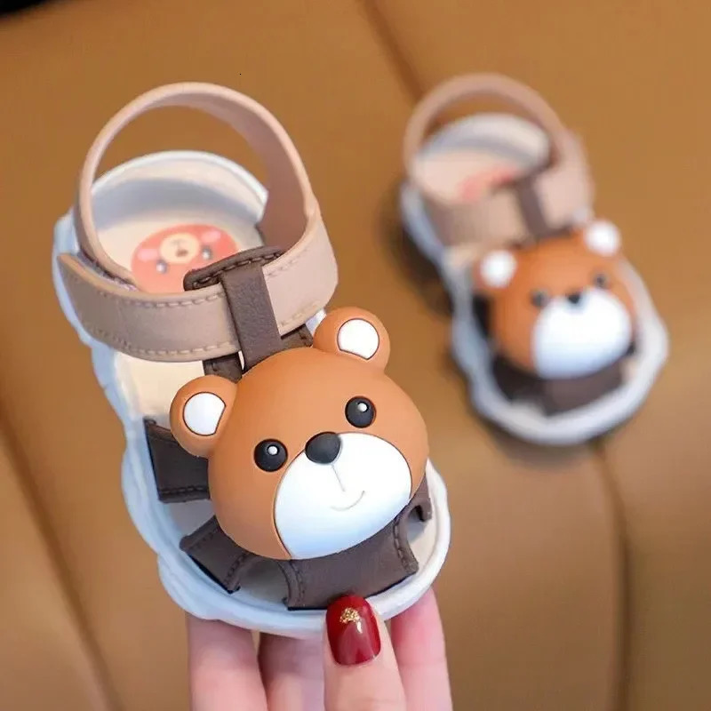 High Quality Comfortable Breathable Baby Children Outdoor Sandals Simple Versatile Cute Cartoon Boys Girls Infants Walking Shoes 250407