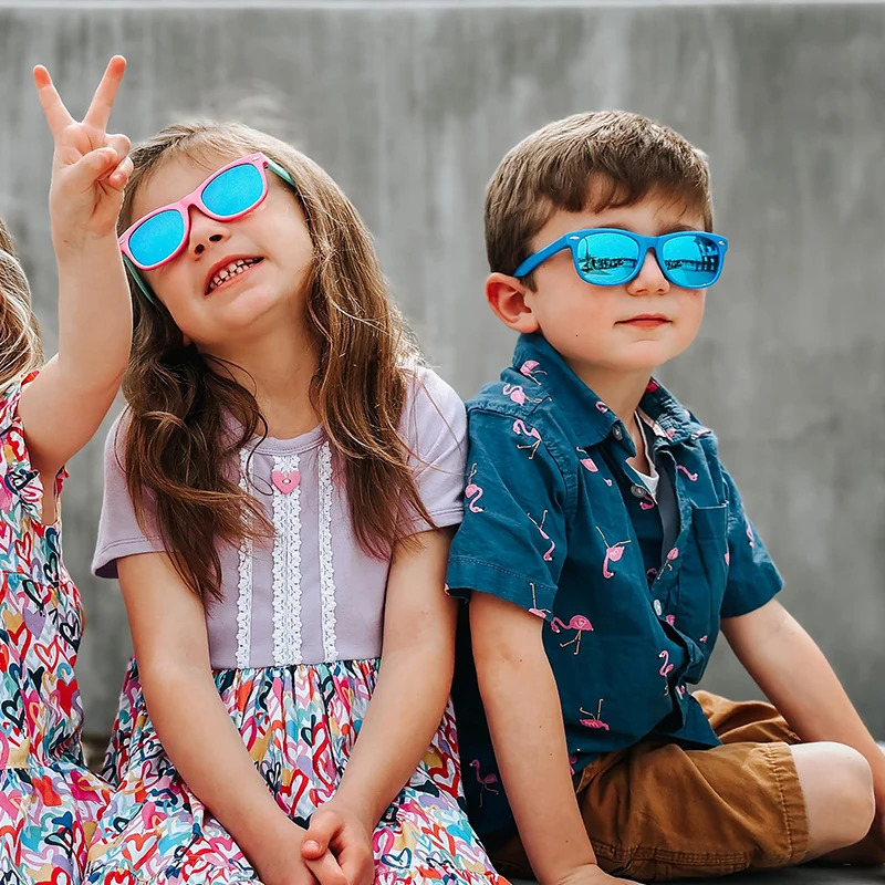 Polarized Childrens Sunglasses TR90 Silicone Boys and Girls Sunglasses Childrens Outdoor Goggles UV400 Age 3-12 250403