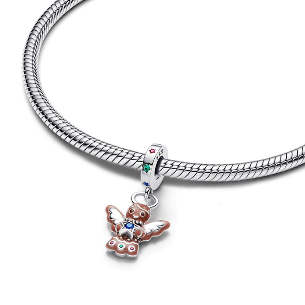 FewDook New Year 2025 Christmas Series Reindeer Elf Bell Wreath Murano Glass Bead Fit Pan Charms Bracelets Making X-mas Fashion Jewelry Gift DIY