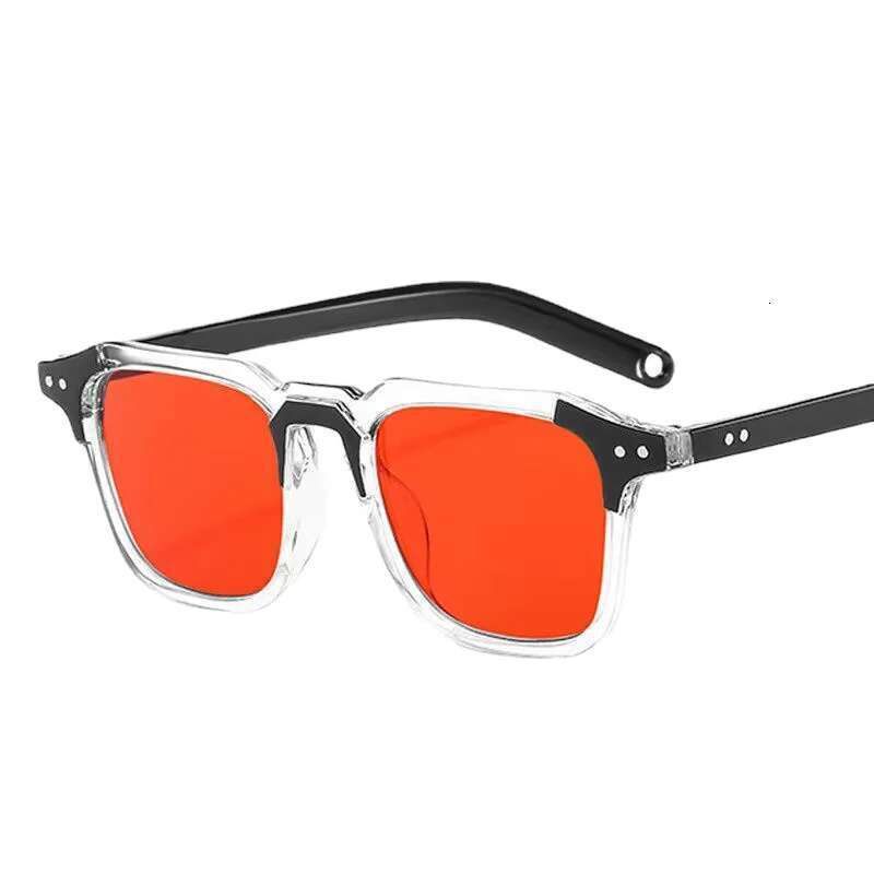 2024 New Vintage Square Sunglasses for Men Fashion Double Bridge Sun Glasses Women's Eyewear Trendy Brand Design Shades