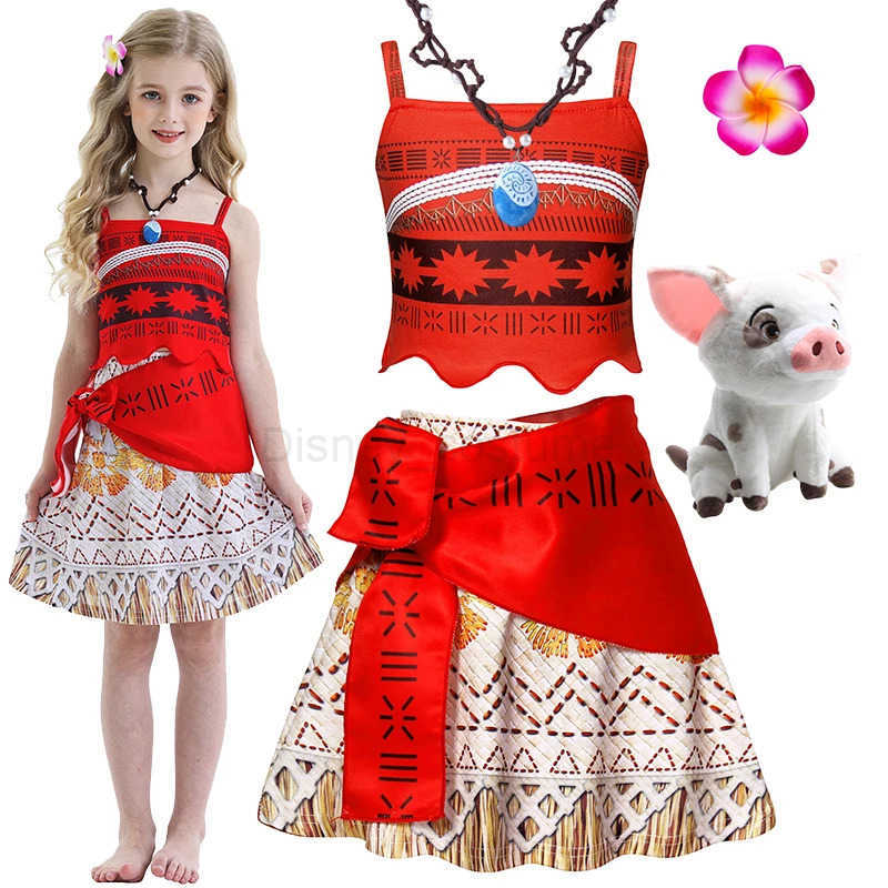 Disney Ocean Adventure Moana Cosplay Costume Carnival Party Dress Up for Girl Polynesian Vaiana Princess Moana Christmas Clothes X250408