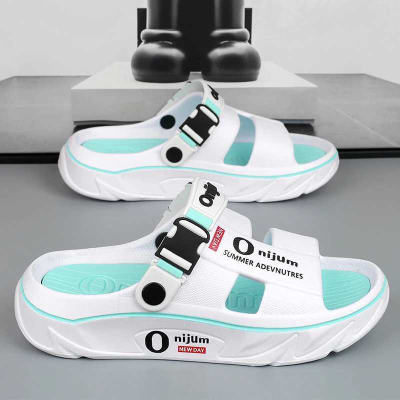 Mens summer slider new 2025 slider dual-use sandals EVA soft sole unisex mens outdoor walking beach shoesXJ250407